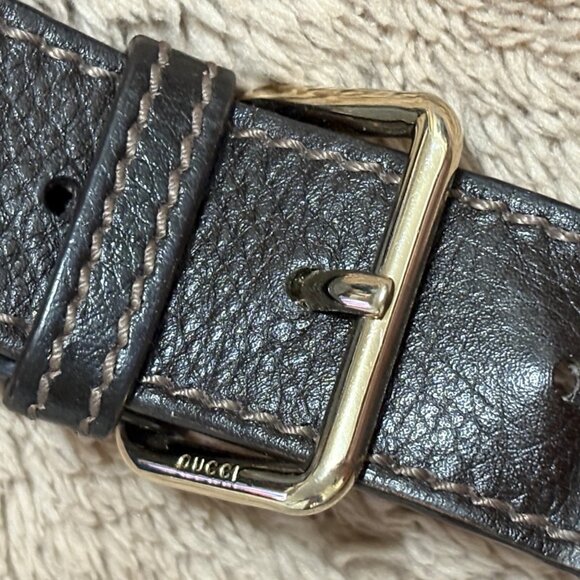 Authentic Gucci GG Dark Brown Guccissima Messenger Crossbody Bag Dust Bag & Tote - Picture 7 of 16